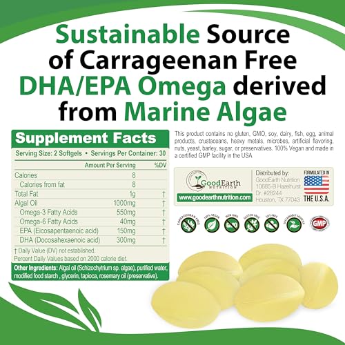 Vegan Omega 3 Algal DHA/EPA - 60 Softgels