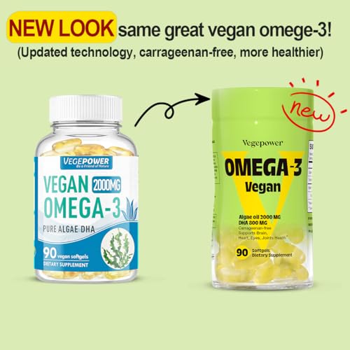 Vegan Omega-3 Algae DHA Softgels - 2000mg