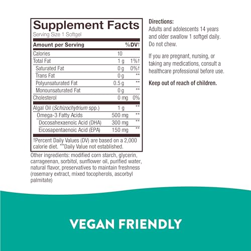 NutraVege Vegan Omega-3 for Heart and Brain