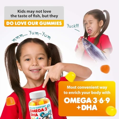 Vegan Omega 3 Gummies for Kids - 180 Count