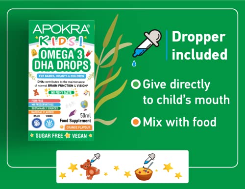 Kids' Vegan DHA Omega 3 Drops - 50mL