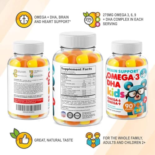 Vegan Omega 3 Gummies for Kids - 180 Count