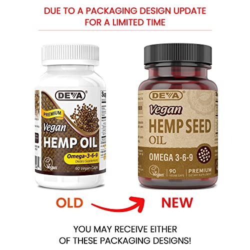 DEVA Vegan Omega 3-6-9 Hemp Oil Capsules