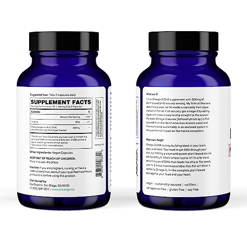 Ora Organic Vegan Omega 3 - 60 Algae Capsules