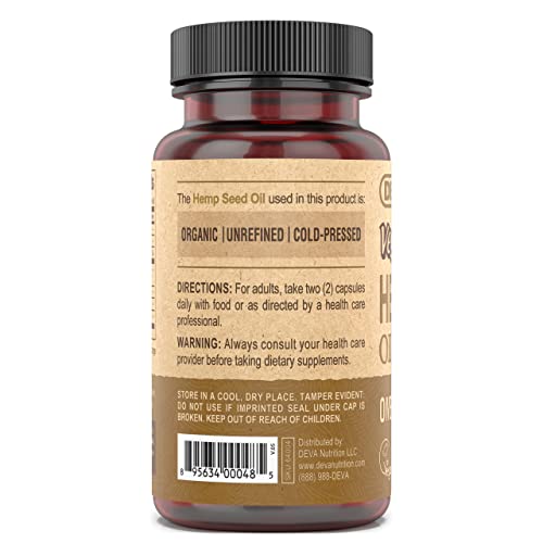 DEVA Vegan Omega 3-6-9 Hemp Oil Capsules