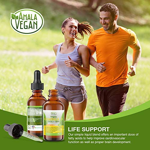 Organic Vegan Omega 3 Liquid Supplement - 60 Doses