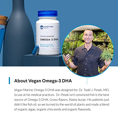 Vegan Omega 3 DHA Algae Supplement - 30 Capsules