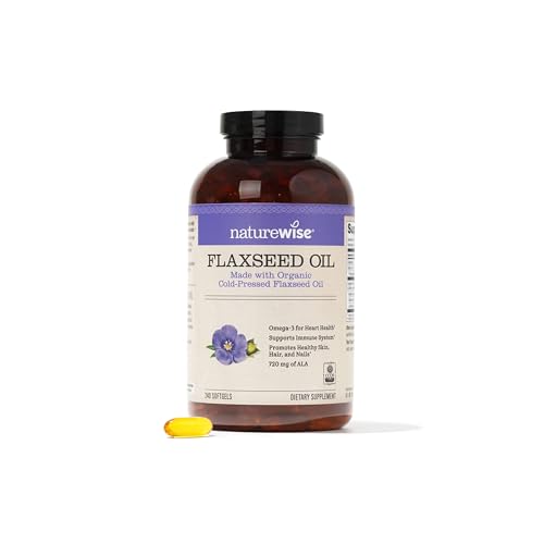 Organic Flaxseed Oil Omega 3 Softgels - 240 Count