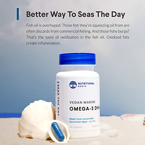 Vegan Omega 3 DHA Algae Supplement - 30 Capsules