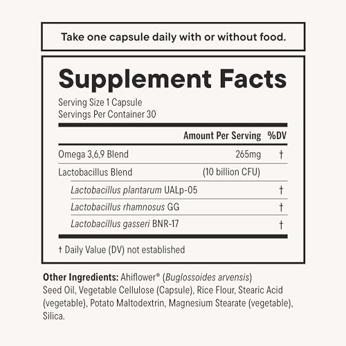 Vegan Omega 3 Probiotic Capsules for Weight Support