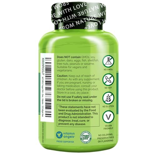 NATURELO Vegan Omega-3 DHA Algae Supplement - 120 Softgels