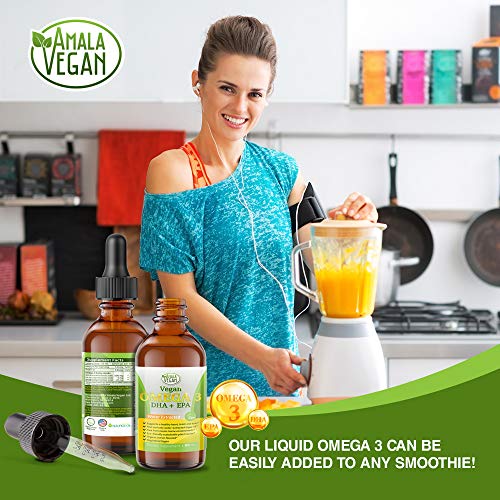 Organic Vegan Omega 3 Liquid Supplement - 60 Doses