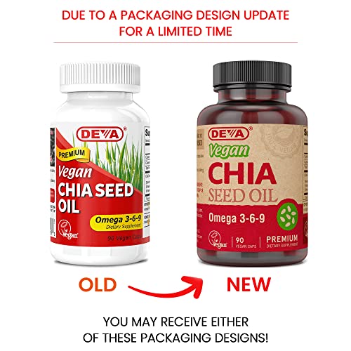 DEVA Vegan Chia Seed Oil Omega 3 Capsules