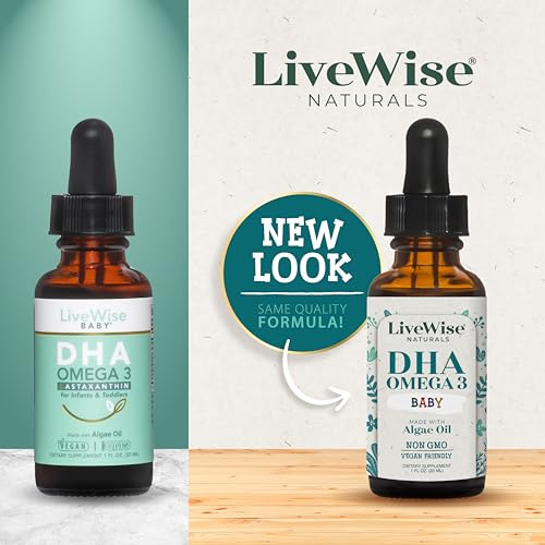 Vegan DHA Omega-3 Liquid Drops for Infants