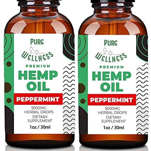 Vegan Omega 3 Hemp Seed Oil Drops - Peppermint