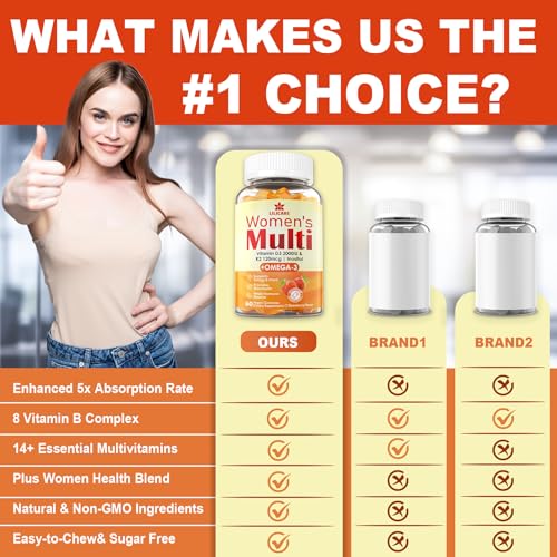 Vegan Omega 3 Women's Multivitamin Gummies, 120ct