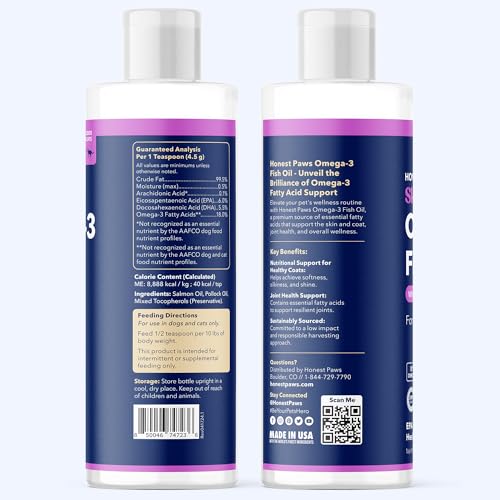 Vegan Omega 3 Oil for Dogs - 8 Oz