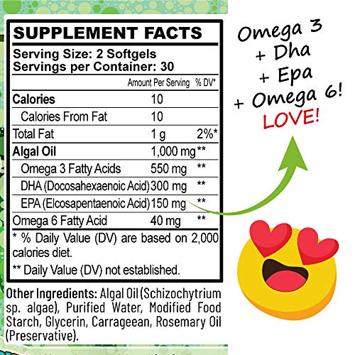 Vegan DHA EPA Algae Oil Omega 3 Blend