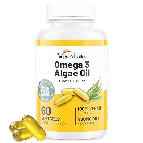 Vegan Omega 3 Algae Oil - 400mg DHA Softgels