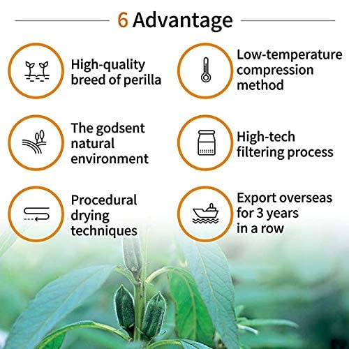 100% Raw Korean Perilla Seed Oil, Cold Pressed