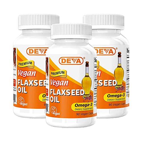 Organic Vegan Omega-3 Flax Seed Oil Capsules