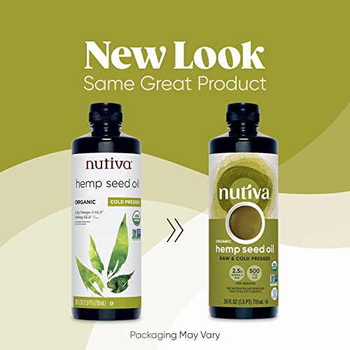 Nutiva Organic Cold-Pressed Hemp Seed Oil, 24oz