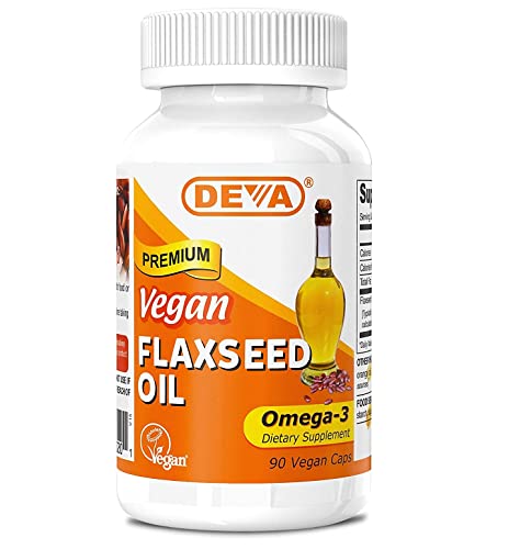 Organic Vegan Omega-3 Flax Seed Oil Capsules