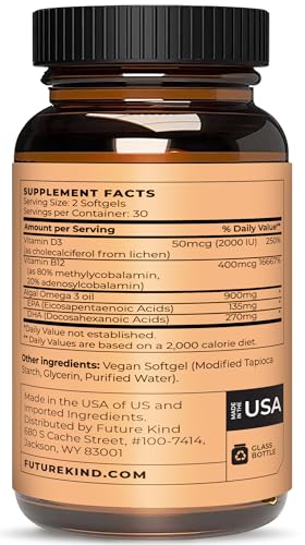Future Kind Vegan Omega 3 Multivitamins, 60 Softgels