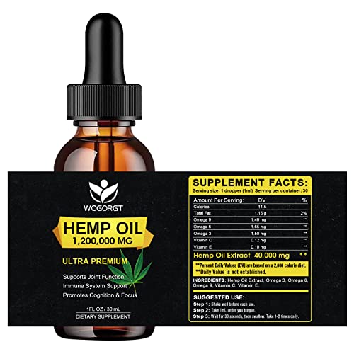 Vegan Organic Hemp Oil - Omega 3 & Relaxation