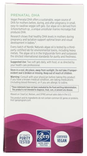 Vegan Prenatal DHA Soft Gels for Healthy Pregnancy