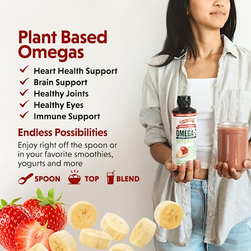Strawberry Banana Vegan Omega 3 Flaxseed Oil