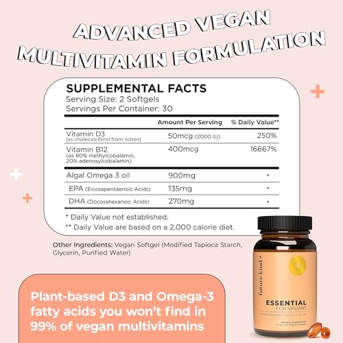 Future Kind Vegan Omega 3 Multivitamins, 60 Softgels