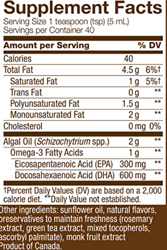 NutraVege Extra Strength Vegan Omega-3 Liquid 6.8 oz