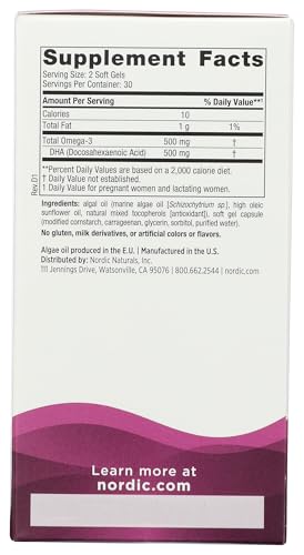 Vegan Prenatal DHA Soft Gels for Healthy Pregnancy