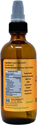 Organic Hemp Seed Oil - High Omega 3 Vegan