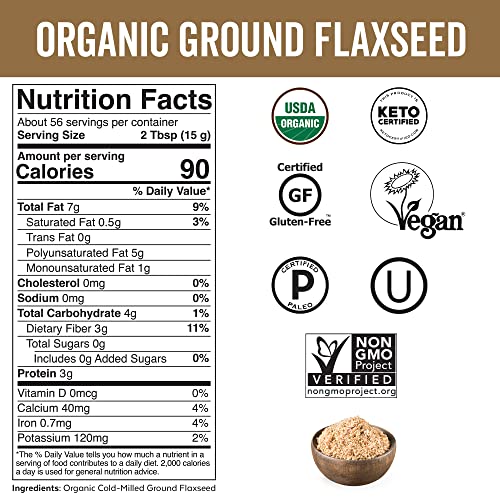 Viva Naturals Organic Flaxseed - Vegan Omega 3