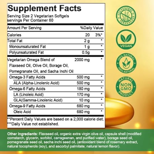 Vegan Omega 3-6-9 Supplement for Heart Health
