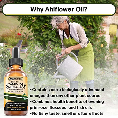 Plant-Based Omega 3-6-9 with Vitamin D3 Liquid