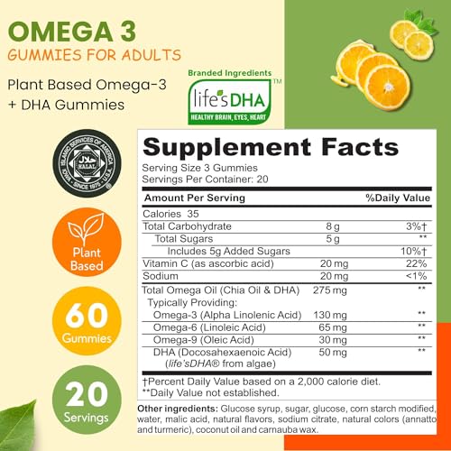 Vegan Omega 3 Gummies for Brain & Heart Health