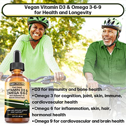 Plant-Based Omega 3-6-9 with Vitamin D3 Liquid