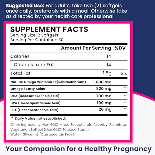 Vegan Prenatal DHA 800mg - Optimal Mom & Baby Support