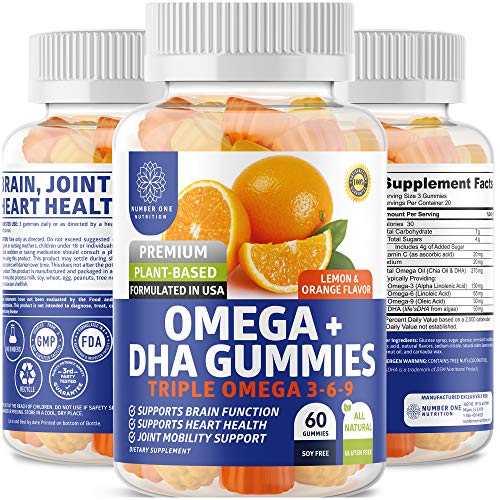 Vegan Omega 3 6 9 DHA Gummies for Health