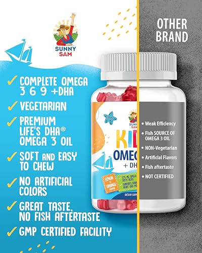 Vegan Omega 3 Gummies for Kids and Adults