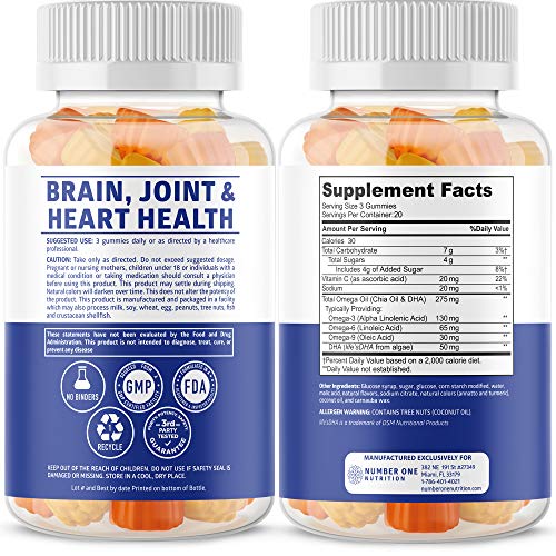 Vegan Omega 3 6 9 DHA Gummies for Health