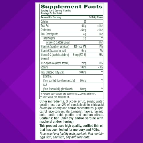 Vegan Omega-3 Gummies for Heart Health, 120 Count