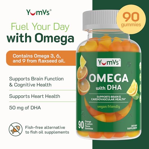 Vegan Omega 3 Gummies with DHA - 90 Count