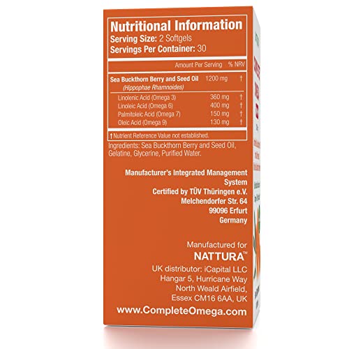 Vegan Omega 3-6-7-9 Sea Buckthorn Capsules