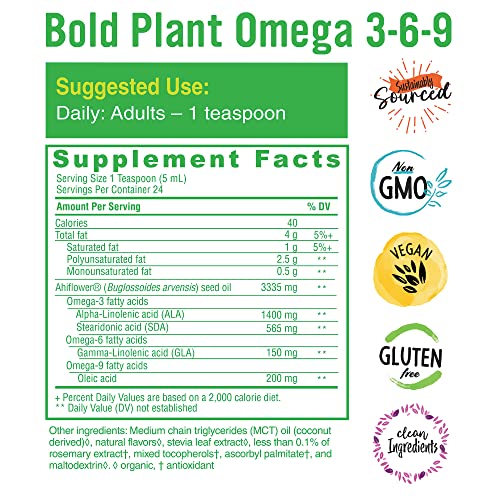 Bold Botanica Vegan Omega 3-6-9 with Ahiflower Oil