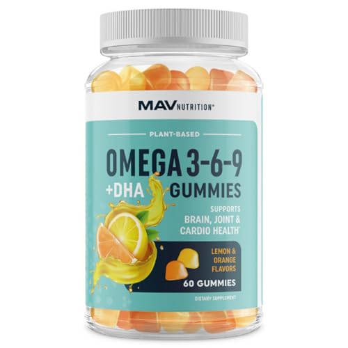 Vegan Omega 3-6-9 Gummies with DHA - 60 Count