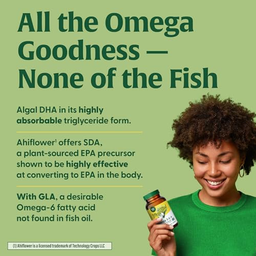 Vegan Omega 3 Supplement - 600 mg DHA Capsules